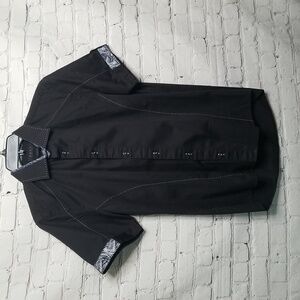 ENVY Couture 100% cotton slim fit Short Sleeve Buttondown shirt Size Small EUC